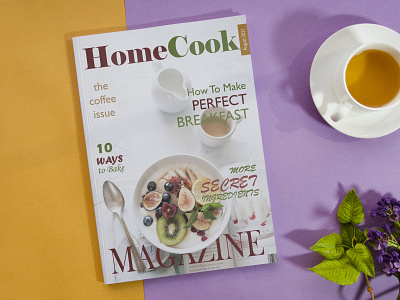 Homecook Magazine cover branding design photoshop