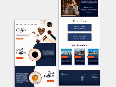 Coffeehouse Template Design | WordPress web Design branding coffee house coffeeshop design outsource2bd web web development webdesign