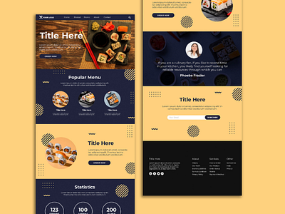 Sushi Concept Wordpress Web Design | Free PSD branding illustration outsource2bd restaurant web design sushi concept ui web design web development webdesign