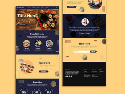 Sushi Concept Wordpress Web Design | Free PSD