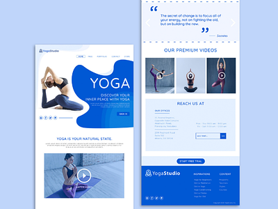 Yoga Fitness Web Design & Development | Free PSD