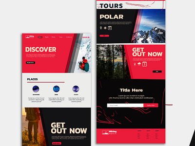 Hiking Landing Page Design | Hiking Website Designs