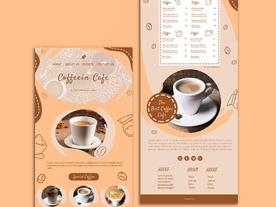 Cafe Website Design | Web Design for Coffee Cafes branding coffee shop illustration outsource2bd ui web design web development website making