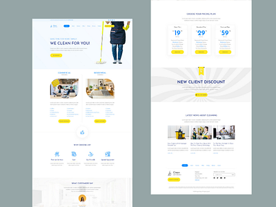 Best Cleaning Company Website Design - Free PSD branding cleaning company cleaning website company web design outsource2bd web design web development webdesign