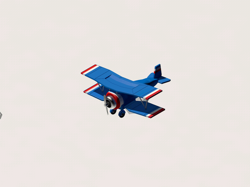 Let's fly ! animate clouds fly france funny gif hunter isometric loop plane toy wings
