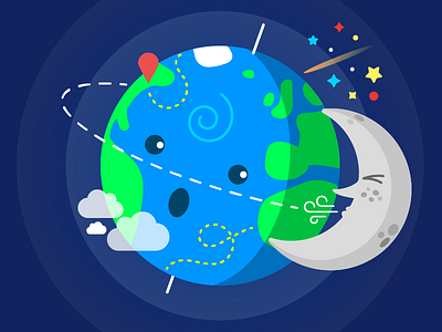 Teamwork Makes the Dream Work cloud earth map moon planet space stars teepublic
