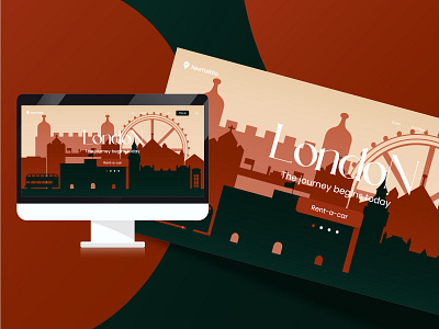 The silhouette of London city design illustration travel vector