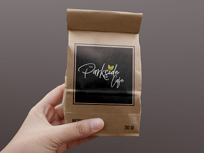 Parkside Cafe - Whole Bean Coffee Pouch branding design graphic design logo