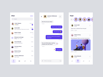 Secured & Decentralised Messenger iOS App app app design blockchain chat crypto dailyui dao design figma inspiration ios messenger minimal mobile app mobile ui modern product solana startup ui