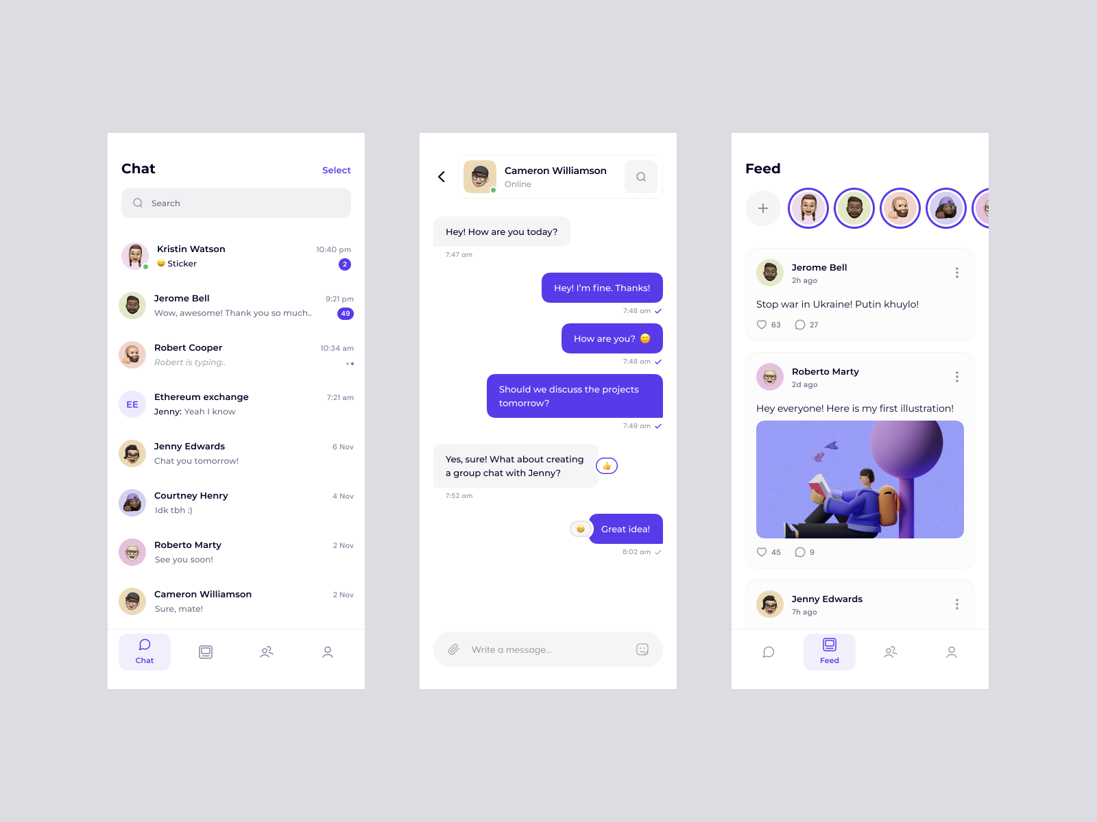 Secured & Decentralised Messenger iOS App by Minimal on Dribbble