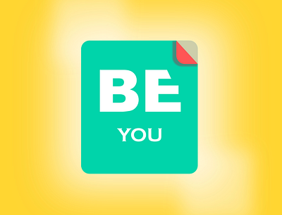 Be-You-Sticker branding design graphic design logo typography