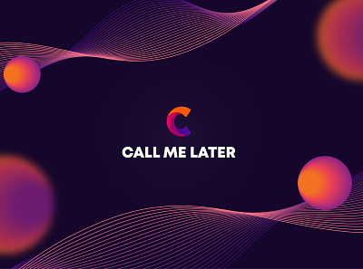 Call Me Later Gradient Logo gradient graphic design logo