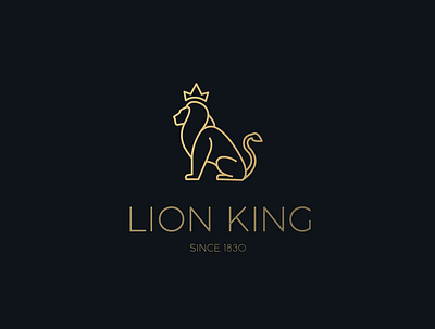 Luxury Lion Logo animal bold branding cat copper elegant gold line lineart logo luxury mark minimal modern roar shiny strong