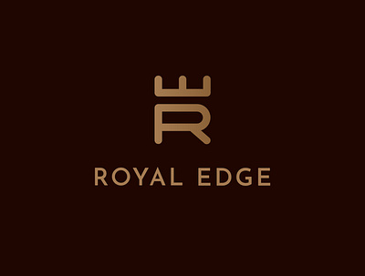 Royal Edge named concept luxury logo art clean copper design flat gold graphic design illustrator logo luxury minimal royal