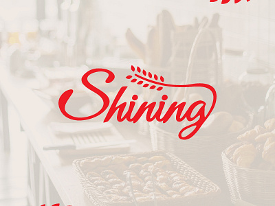 Shining Logo bakery branding graphic design logo minimal pastry wordmark