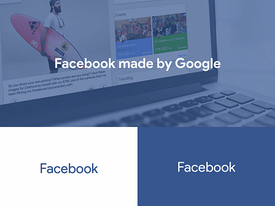 Facebook Made By Google design redesign ui web
