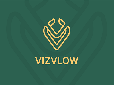 vizvlow logo branding design graphic design illustration logo vector