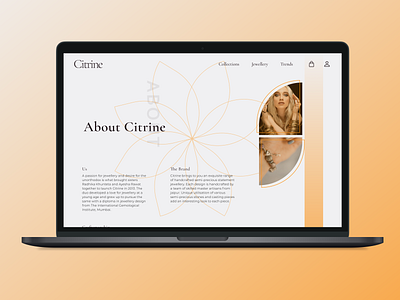 Citrine - About Us about us branding figma product page ui ui design ui ux user interface ux web design webpage website