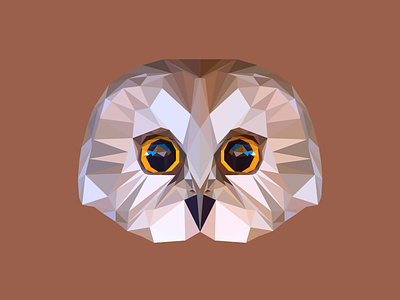 Low Poly Owl animal art baby bird flat icon illustration isolated low low poly low poly nature origami owl poly polygon shadow sign symbol vector