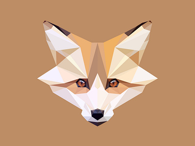 Low Poly Fox animal background face fox geometric graphic icon illustration image low low poly low poly modern poly portrait symbol triangle vector wildlife
