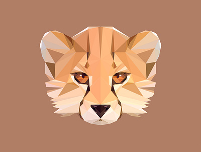 Low poly cheetah animal art cat cheetah creative element geometric graphic illustration image low low poly modern nature poly trendy triangle vector wild wildlife