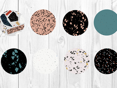 Terrazzo pattern set. abstract art backdrop background concrete decoration design fashion floor granite marble pattern print rock seamless stone terrazzo texture vector white