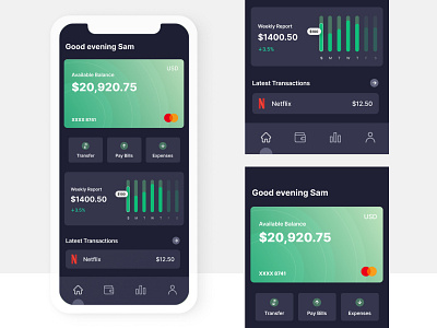 Financial App Concept app concept finance ios mobile money redesign ui ux