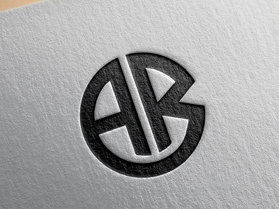 AB monogram logo design