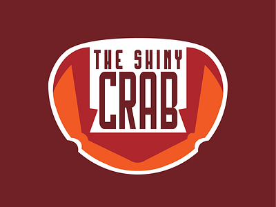 The shiny crab logo design branding crab design font graphic design graphic designer illustration logo logo design logo designer logomark minimal modern orange red sea seafood simple typeface wordmark