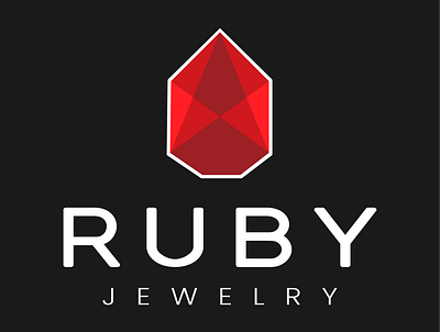 Ruby jewelry (logo design) branding design graphic design graphic designer illustration jewelry logo logo design logo designer logofolio logomark logos logotype minimal modern red ruby sans serif store type