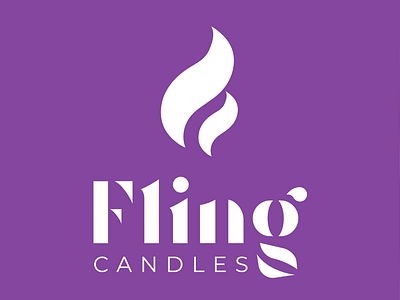 Fling candles brand identity branding candle candles design elegant fire firey graphic design logo logo design logo designer logotype luxury minimal modern purple typeface visual identity wordmark