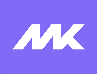 MK monogram logo design branding design graphic design graphic designer illustration letter k letter m logo logo design logo designer logomark logotype minimal mk modern monogram purple ui vector wordmark