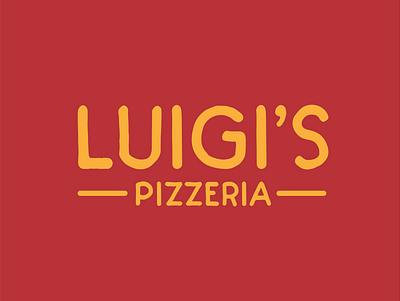 Luigi's Pizzeria logo design branding design food graphic design graphic designer italy logo logo design logo designer logofolio logotype minimal orange pizza pizzeria red wordmark