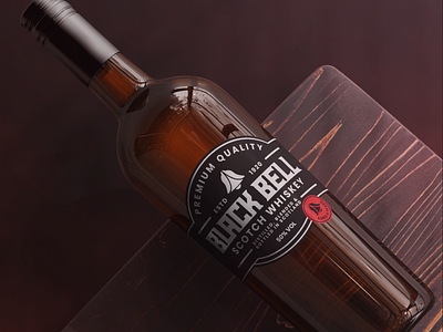 Black Bell scotch whiskey brand alcohol bell black bottle bottles branding design drink graphic design graphic designer illustration logo logo design logo designer logofolio scotch scotch whiskey spirit vintage whiskey