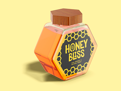 Honey bliss logotype and packaging design