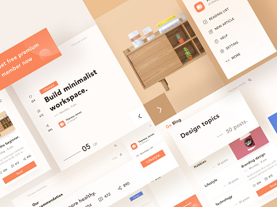 Go Blog post design 💡 app blog branding brown card chart clean dashboard icon illustration image ios landing menu mobile number orange profile ui website