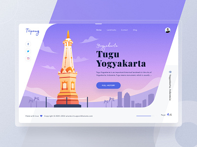 Tripang langing page full design sky chart dashboard desktop world traveling android ui city food header mobile ios website clean gradient business landing illustration indonesia