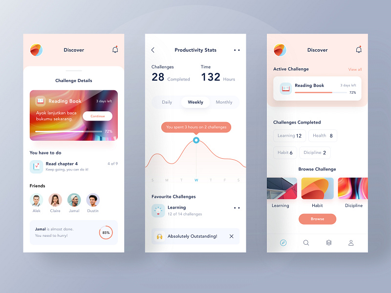 Challenge mobile app by Riko Sapto Dimo for Orely on Dribbble