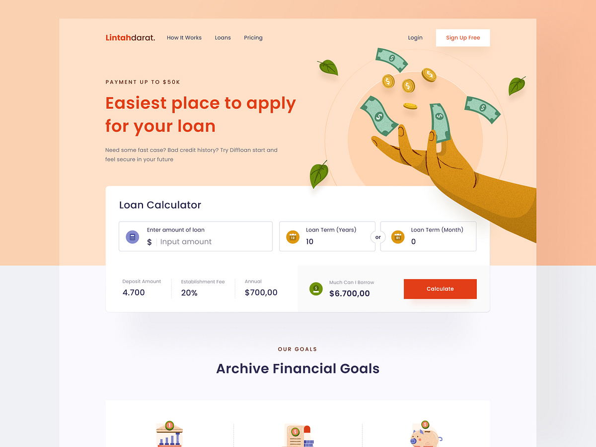 Bank Loan Landing Page 🏛 By Riko Sapto Dimo For Orely On Dribbble