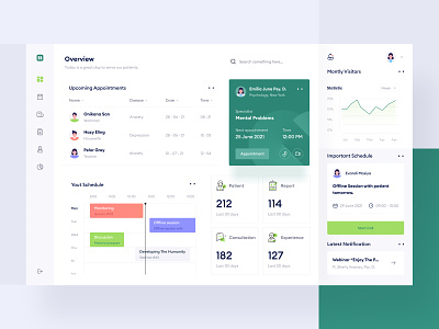 Therapist dashboard design ⛑