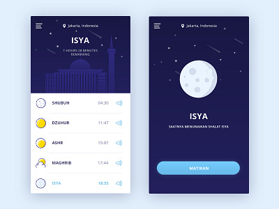 Adzan App Concept android app clean dashboard illustration ios menu onboarding ui ux web website