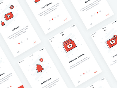 Youtube Subscriber Application android app chart clean dashboard illustration ios onboarding ui ux website welcome