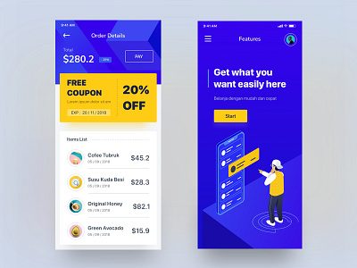 Shopping App Exploration android app chart clean dashboard design desktop illustration ios isometric landing light mobile onboarding profile shopping ui ux web website