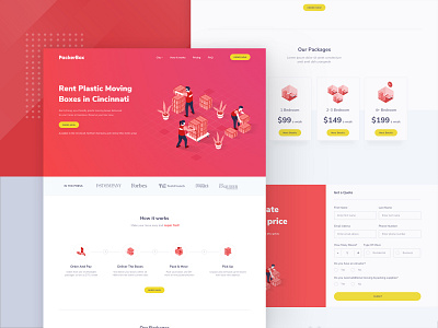 Packer box landing page