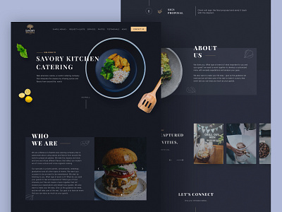 Catering company website project blue card clean dark dashboard dashboard design food food app icon illustration images ios isometric landing minimal mobile modern ui uiux website