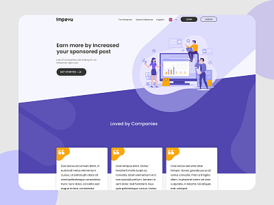 Impevu web page illustration ui ux webdesign website