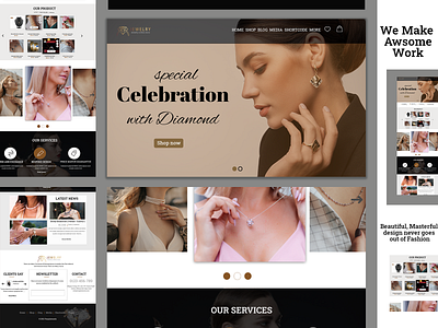 JEWELLERY - Jewellery Store E-commerce branding dating app design graphic design illustration logo ui ui ux website