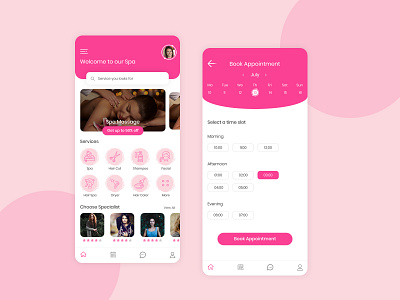 Spa - Beauty Salon and Spa branding dating app design graphic design illustration logo ui ui ux vector website