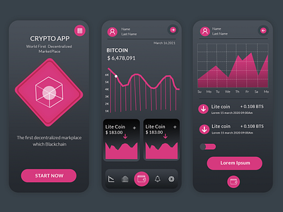 Crypto Trading App branding dating app design graphic design illustration logo ui ui ux vector website