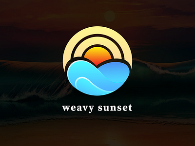 Wave Logo | Modern Logo branding company dribbble graphic design icon illustration landscape logo mark modern modern logo ocean sea simple logo sun sunrise sunset vector water wave